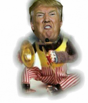 Trump monkey cymbals Blank Meme Template