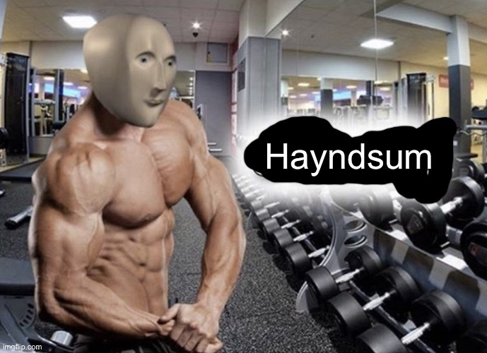 Meme man stronk | Hayndsum | image tagged in meme man stronk | made w/ Imgflip meme maker