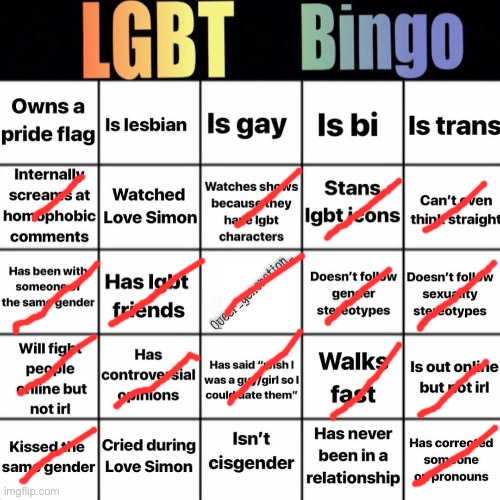 LGBTQ bingo | image tagged in lgbtq bingo | made w/ Imgflip meme maker