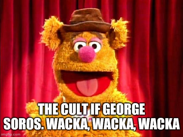Fozzie Bear Joke | THE CULT IF GEORGE SOROS. WACKA, WACKA, WACKA | image tagged in fozzie bear joke | made w/ Imgflip meme maker