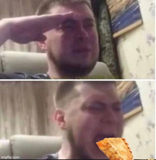 Crying salute | . | image tagged in crying salute | made w/ Imgflip meme maker