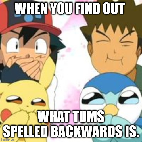 Pokemon GO | WHEN YOU FIND OUT; WHAT TUMS SPELLED BACKWARDS IS. | image tagged in pokemon go | made w/ Imgflip meme maker