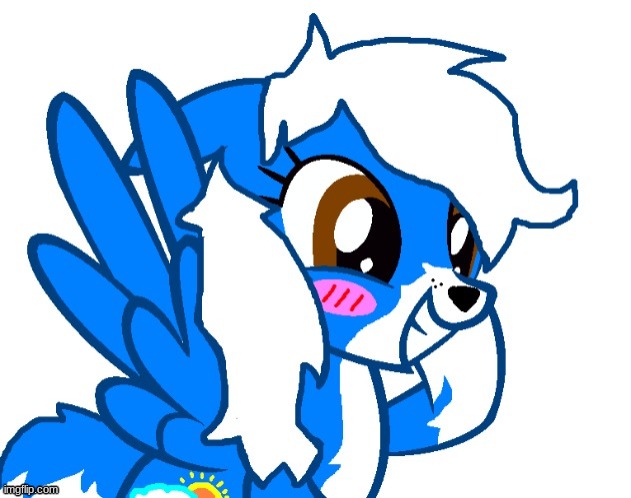 My ponysona <3 Her name is SunnyCloud. (ik she's a furry-) | made w/ Imgflip meme maker