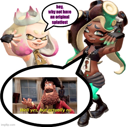 Star vs Mushroom be like | hey, why not have an original splatfest | image tagged in funny | made w/ Imgflip meme maker