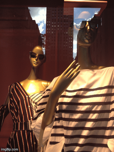 Trippy Stripes | image tagged in gifs,fashion,monse,window design,saks fifth avenue,brian einersen | made w/ Imgflip images-to-gif maker