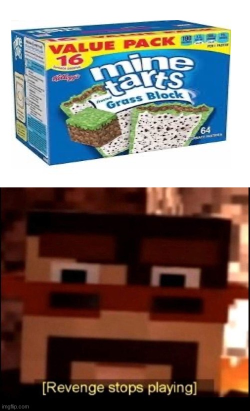 Mine tarts??? | image tagged in blank white template,minecraft,revenge stops playing,cursed food | made w/ Imgflip meme maker