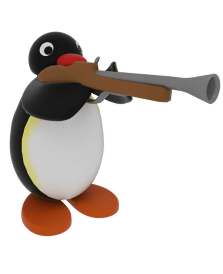 High Quality Pingu gun Blank Meme Template