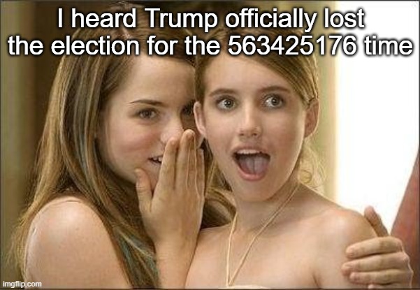 I heard he | I heard Trump officially lost the election for the 563425176 time | image tagged in i heard he | made w/ Imgflip meme maker