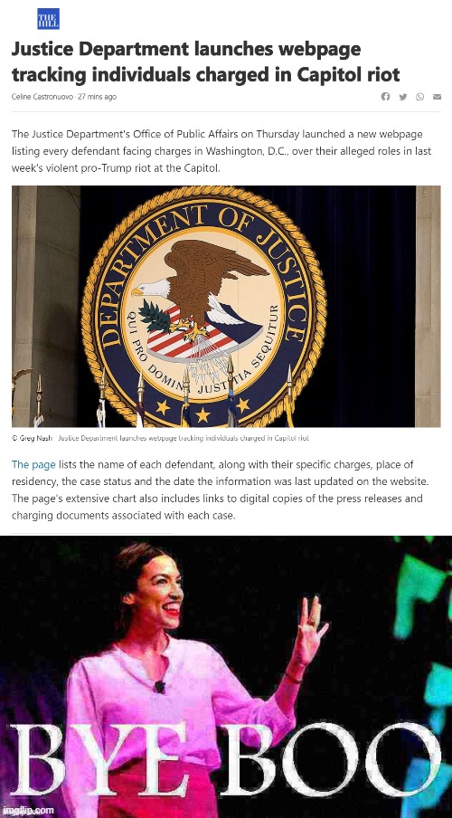 Troll hard enough and you end up on the DOJ's wall of shame. I mean, watchlist. | image tagged in justice department tracking capitol hill rioters,aoc bye boo deep-fried 1 | made w/ Imgflip meme maker