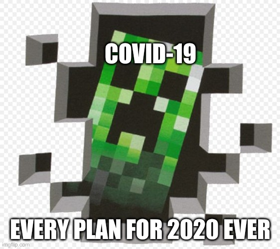 Minecraft Creeper | COVID-19; EVERY PLAN FOR 2020 EVER | image tagged in minecraft creeper | made w/ Imgflip meme maker