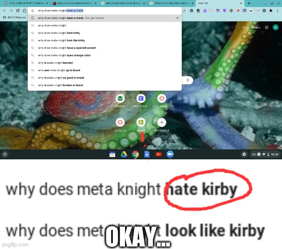 This is a title | OKAY... | image tagged in google search,meta knight,kirby,okay,this is a tag | made w/ Imgflip meme maker