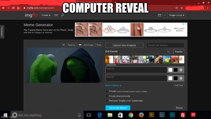 COMPUTER REVEAL | made w/ Imgflip meme maker