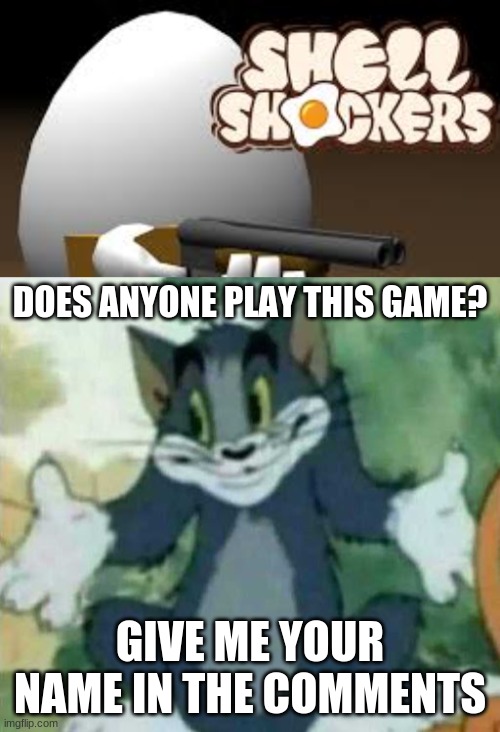 My name is SniperKitten. What's yours? | DOES ANYONE PLAY THIS GAME? GIVE ME YOUR NAME IN THE COMMENTS | image tagged in tom i dont know meme,shellshockers,gaming | made w/ Imgflip meme maker