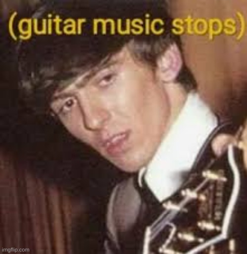 The best "music stops" template on the internet :3 | image tagged in guitar music stops | made w/ Imgflip meme maker