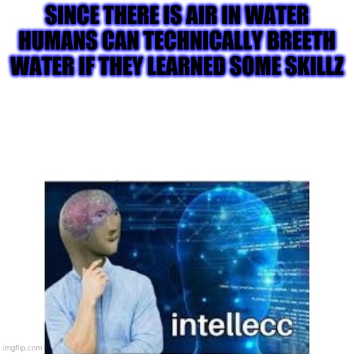 magic and abut 6 years of training (for legal reasons do not try this) | SINCE THERE IS AIR IN WATER HUMANS CAN TECHNICALLY BREETH WATER IF THEY LEARNED SOME SKILLZ | image tagged in stop reading the tags | made w/ Imgflip meme maker