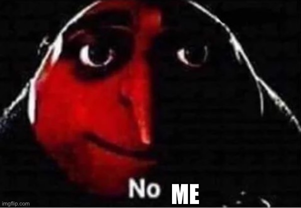 Gru No | ME | image tagged in gru no | made w/ Imgflip meme maker