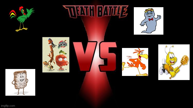 Kellogg's mascots vs General mills mascots 2 | image tagged in death battle,cereal | made w/ Imgflip meme maker