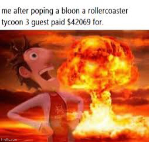Roller coaster tycoon | image tagged in roller coaster,nuclear explosion | made w/ Imgflip meme maker