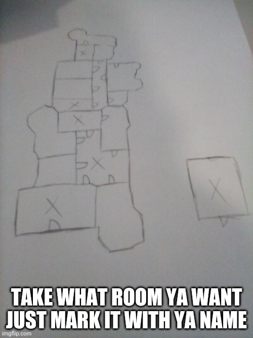 TAKE WHAT ROOM YA WANT JUST MARK IT WITH YA NAME | made w/ Imgflip meme maker