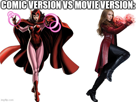 Which version do you like better? In my opinion, I like the movie version better. | COMIC VERSION VS MOVIE VERSION: | image tagged in marvel,avengers age of ultron | made w/ Imgflip meme maker