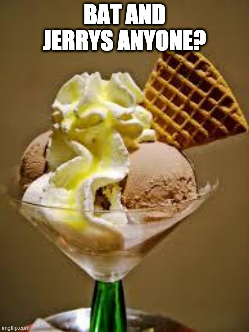 Ice Cream | BAT AND JERRYS ANYONE? | image tagged in ice cream | made w/ Imgflip meme maker