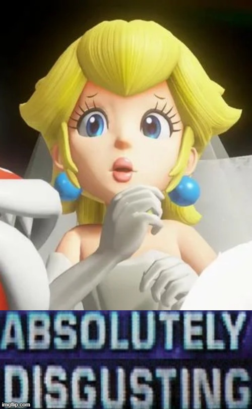 Disgusted Peach Blank Meme Template