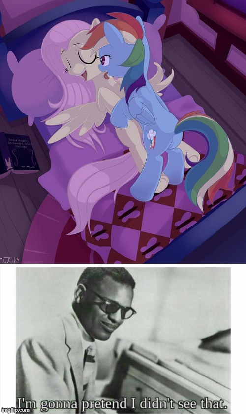 ... why ruin one of my fav shows | image tagged in saucy flutterdash,im gonna pretend i didnt see that | made w/ Imgflip meme maker