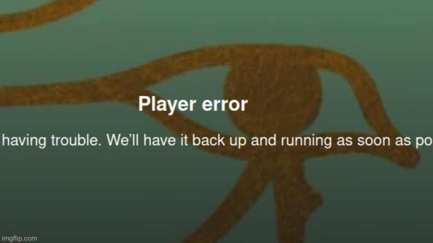 Player Error | image tagged in player error | made w/ Imgflip meme maker