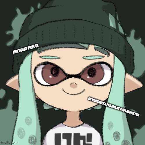 IDK WHAT THAT IS IM PROBABLY A FAILURE AS A SPLATOON FAN | made w/ Imgflip meme maker