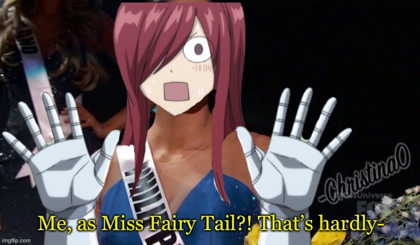 Miss Fairy Tail Erza Scarlet | image tagged in erza scarlet,fairy tail,fairy tail meme,miss universe 2015,philippines,pageant | made w/ Imgflip meme maker