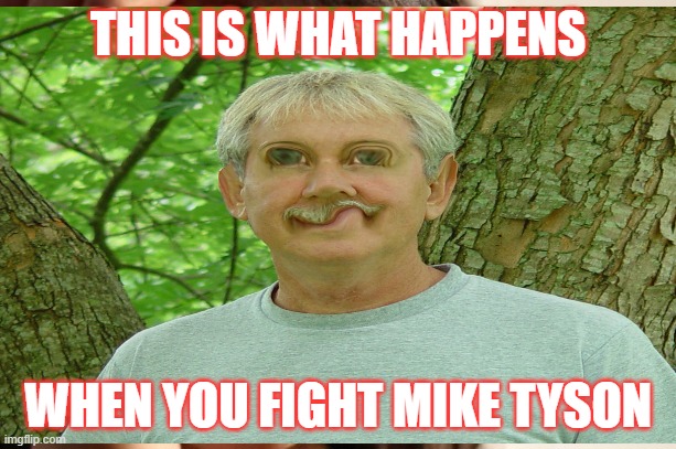 humor | THIS IS WHAT HAPPENS; WHEN YOU FIGHT MIKE TYSON | image tagged in funny | made w/ Imgflip meme maker