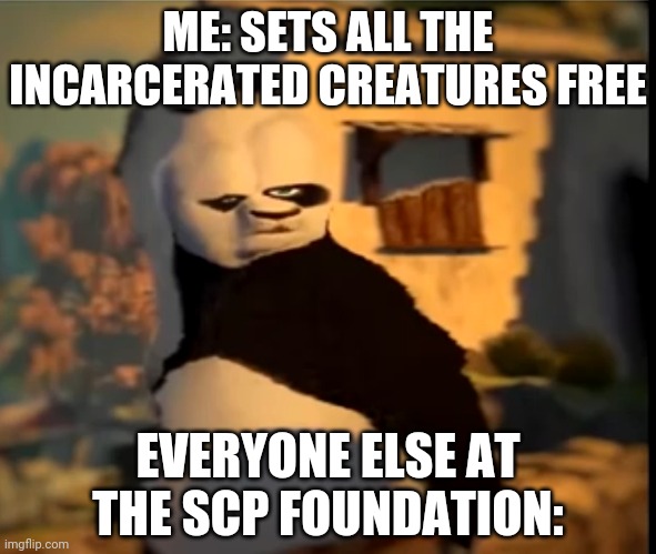 Po wut | ME: SETS ALL THE INCARCERATED CREATURES FREE; EVERYONE ELSE AT THE SCP FOUNDATION: | image tagged in po wut | made w/ Imgflip meme maker