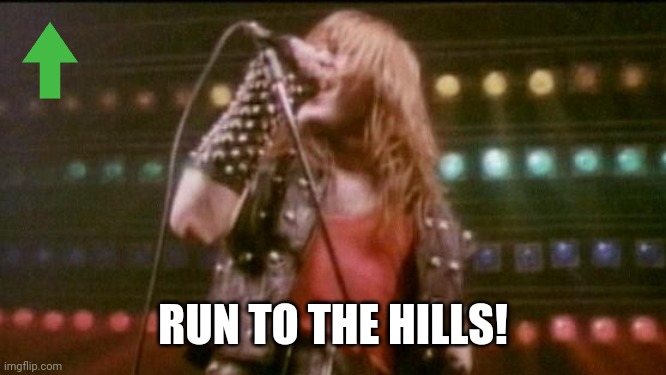Iron Maiden Run to Hills | RUN TO THE HILLS! | image tagged in iron maiden run to hills | made w/ Imgflip meme maker