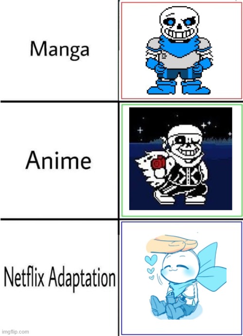 I just realize the autism one is not canon swap sans, but the fanon one | image tagged in memes,manga anime netflix adaption,sans undertale,funny memes | made w/ Imgflip meme maker