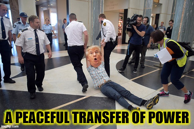 Eviction Day | A PEACEFUL TRANSFER OF POWER | image tagged in trump,transfer of power,election 2020 | made w/ Imgflip meme maker