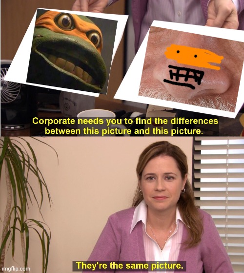Comment below where that nose come from ! | image tagged in memes,they're the same picture,ninja turtles,drawing,hide the pain harold,upvote if you agree | made w/ Imgflip meme maker