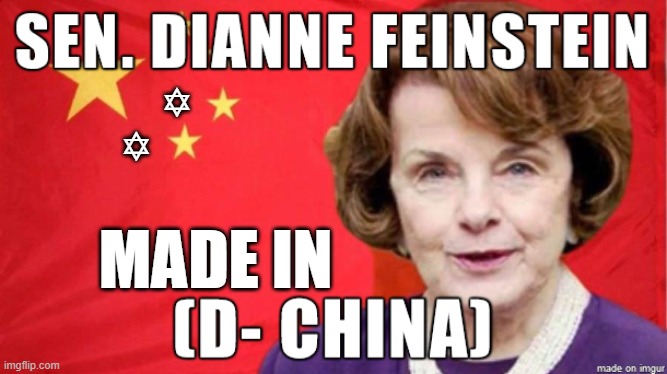 Fiend Stein | ✡


✡; MADE IN | image tagged in china,made in china,dianne feinstein,spygate,senate | made w/ Imgflip meme maker