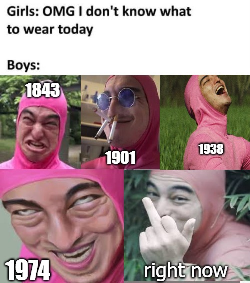 1843; 1938; 1901; 1974; right now | image tagged in smashing | made w/ Imgflip meme maker