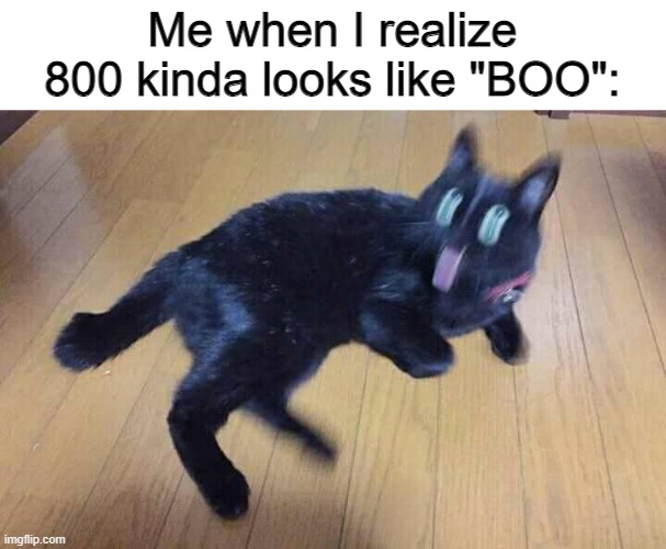 Sorry, I'm late for halloween I hope this is ok. | Me when I realize 800 kinda looks like "BOO": | image tagged in aaaaaaaaaaaaaaaaaaaaaaaaa | made w/ Imgflip meme maker