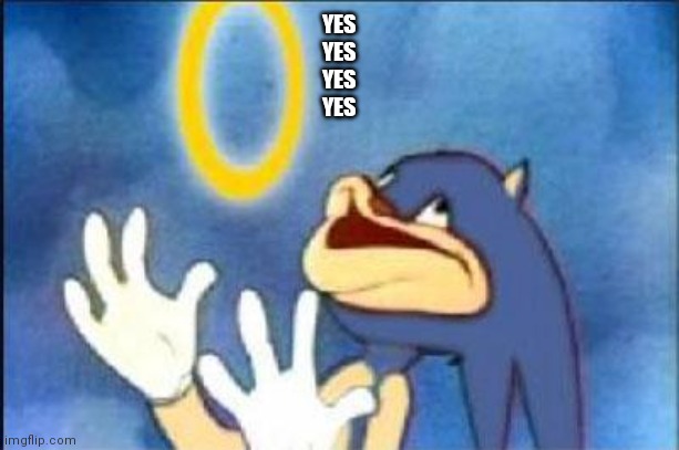 Sonic derp | YES
YES
YES
YES | image tagged in sonic derp | made w/ Imgflip meme maker