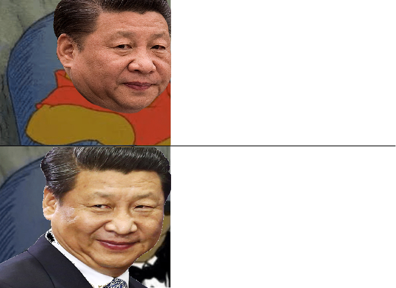 High Quality xi jin the pooh Blank Meme Template