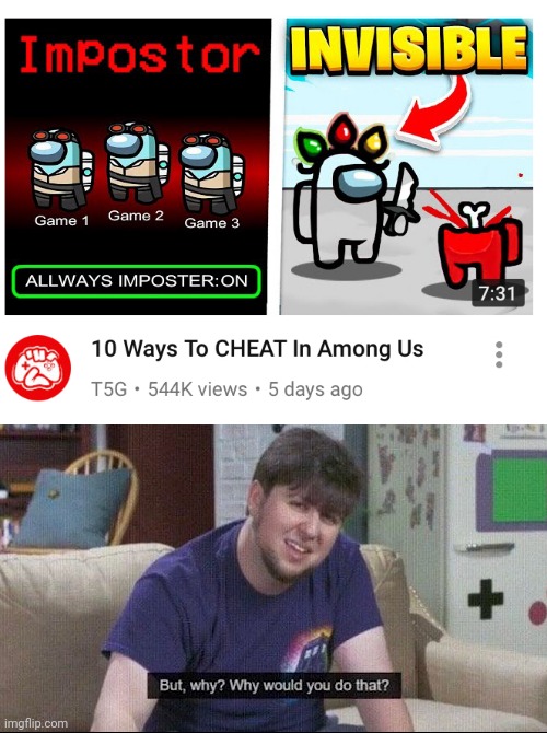 I want non cheating hacks | image tagged in but why why would you do that,among us,hacks | made w/ Imgflip meme maker