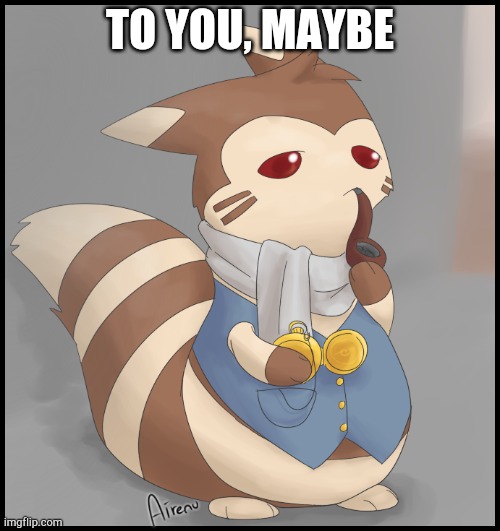 Fancy Furret | TO YOU, MAYBE | image tagged in fancy furret | made w/ Imgflip meme maker