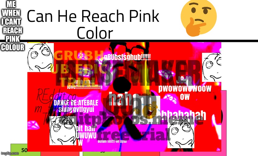An ironic ad | ME WHEN I CANT; REACH PINK COLOUR | image tagged in mobile | made w/ Imgflip meme maker