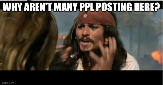 Lol | WHY AREN’T MANY PPL POSTING HERE? | image tagged in memes,why is the rum gone,funny | made w/ Imgflip meme maker