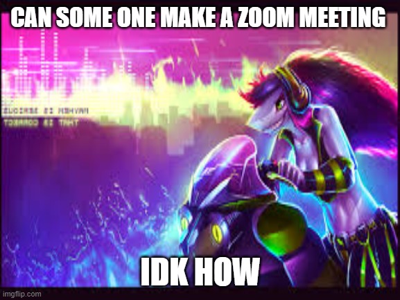 plz | CAN SOME ONE MAKE A ZOOM MEETING; IDK HOW | made w/ Imgflip meme maker