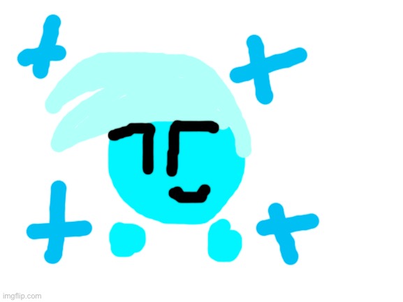 Iceball finally has a new hairstyle | image tagged in blank white template,iceball | made w/ Imgflip meme maker