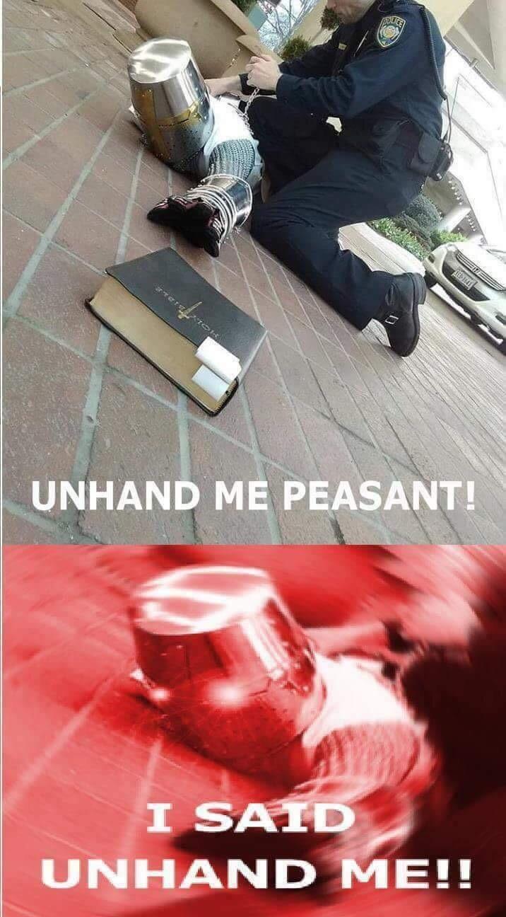 High Quality Unhand me peasant Blank Meme Template