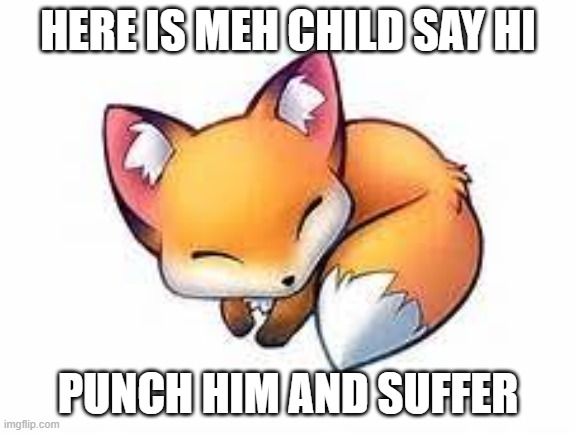 here is meh child | HERE IS MEH CHILD SAY HI; PUNCH HIM AND SUFFER | image tagged in why is the rum gone | made w/ Imgflip meme maker