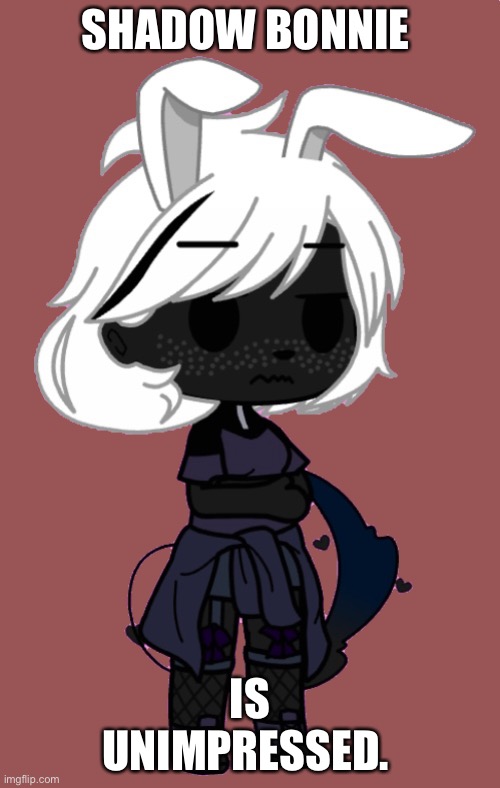 SHADOW BONNIE; IS UNIMPRESSED. | made w/ Imgflip meme maker